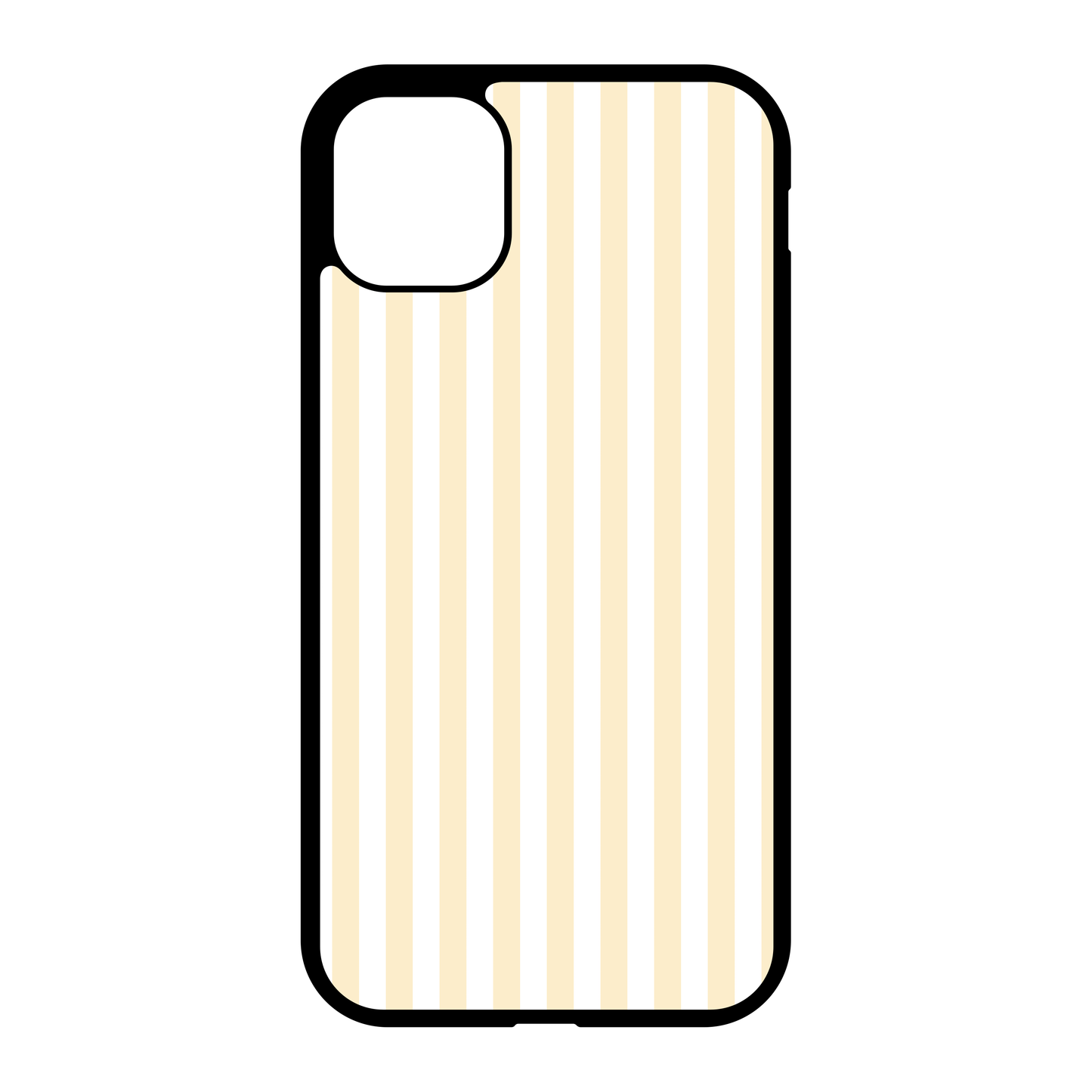 Butter yellow striped iPhone case