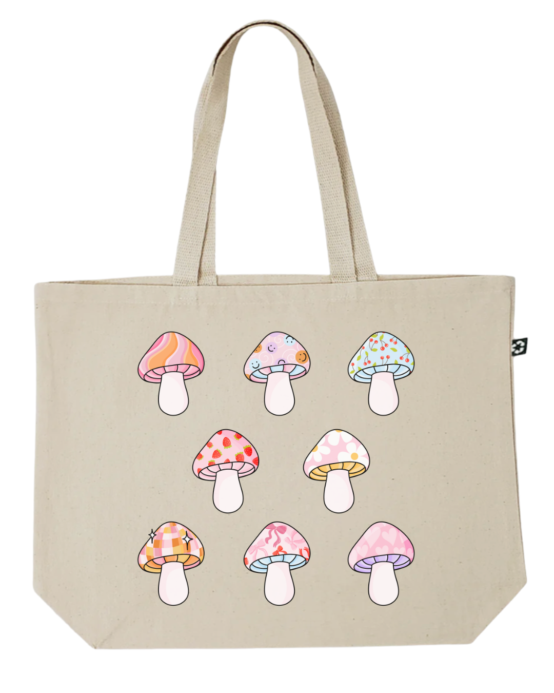 Groovy mushroom tote bag