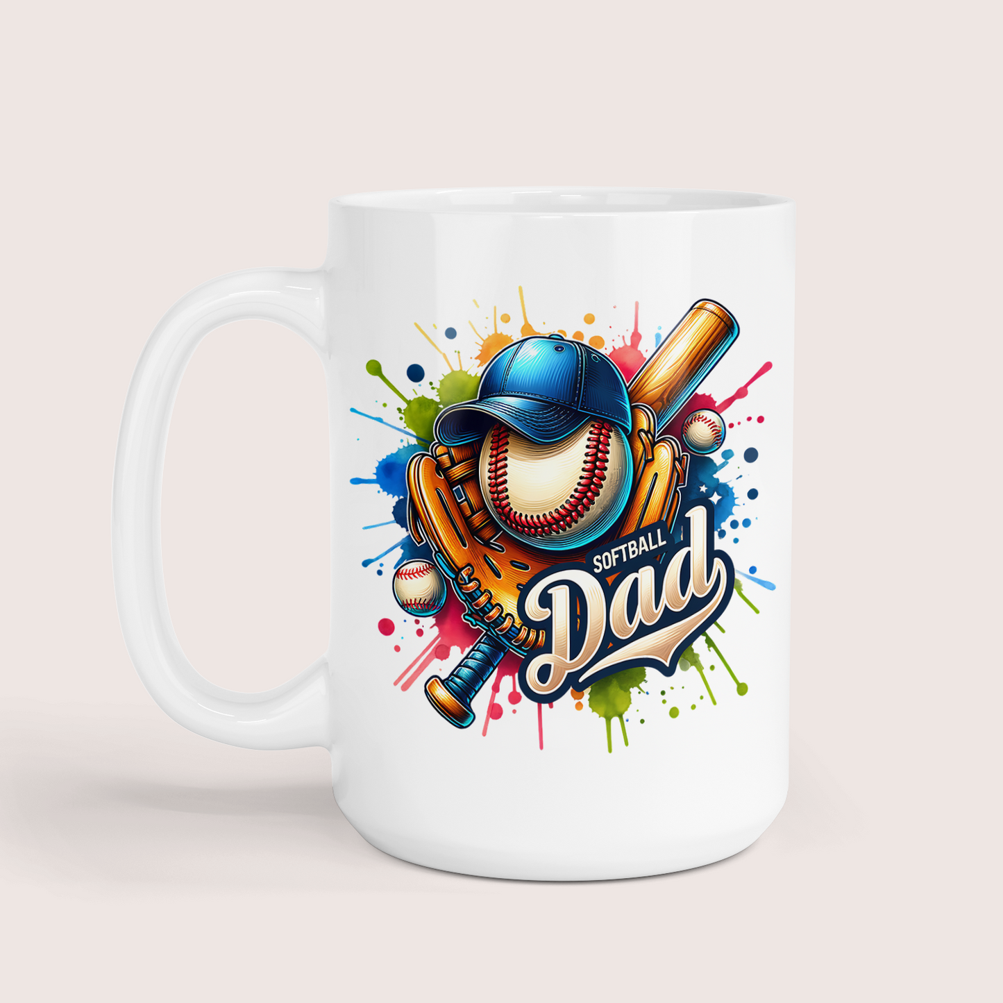 Softball Dad Coffee Mug