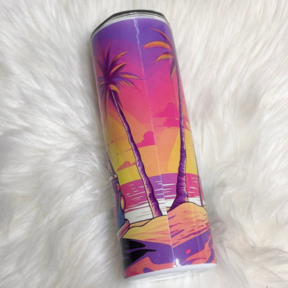 Neon sunset 20oz tumbler