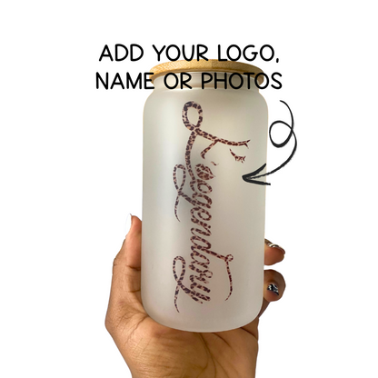 Custom 16oz glass cup