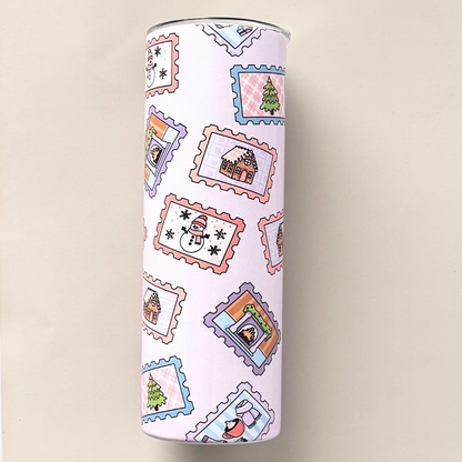 Christmas stamps 20oz tumbler