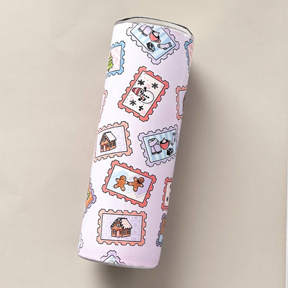 Christmas stamps 20oz tumbler