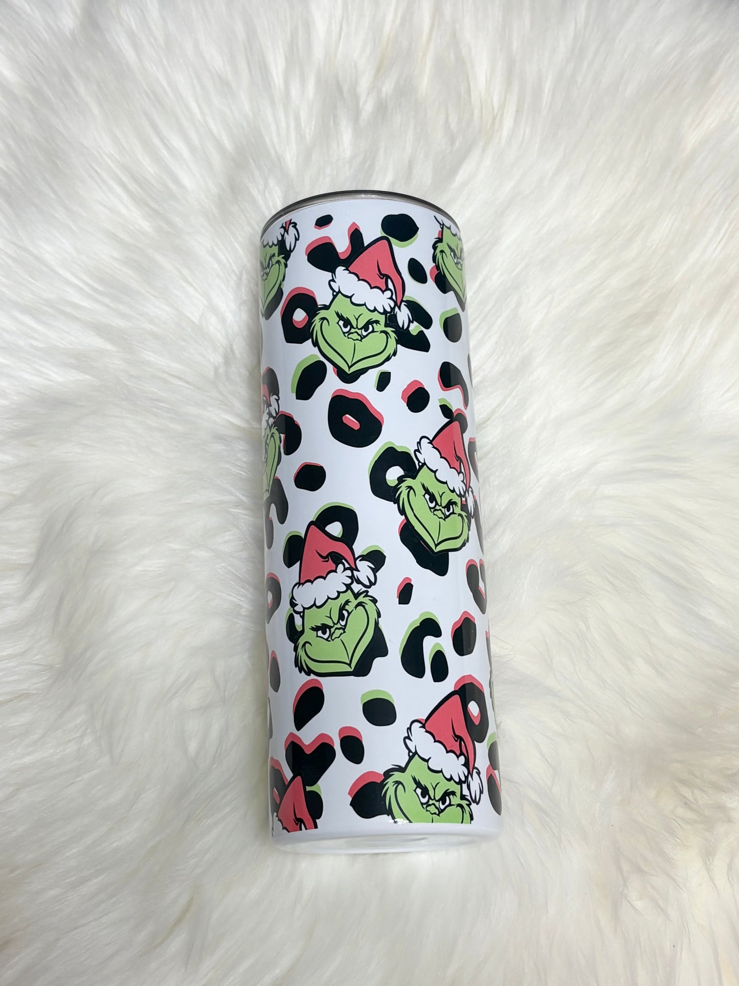 Grinch leopard 20oz tumbler