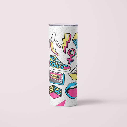 90s stickers 20oz tumbler
