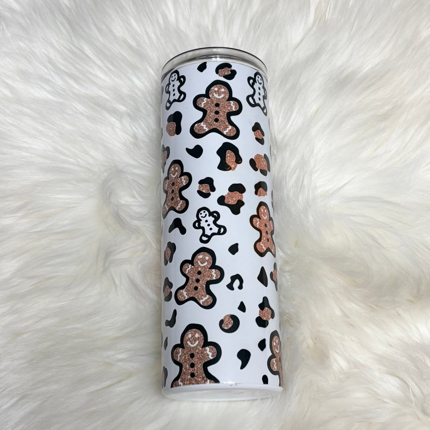 Leopard gingerbread 20oz tumbler