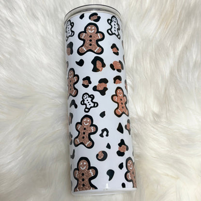 Leopard gingerbread 20oz tumbler