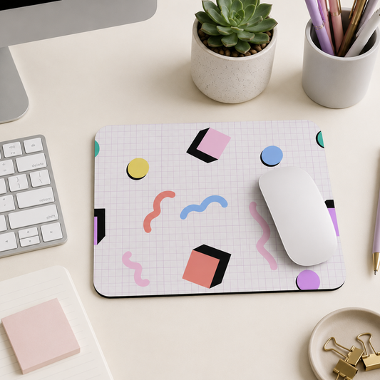 Memphis grid mousepad