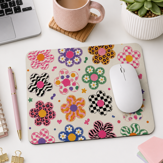 Groovy flowers mousepad