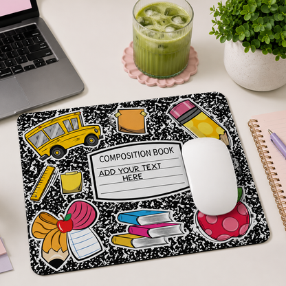 Custom composition notebook mousepad