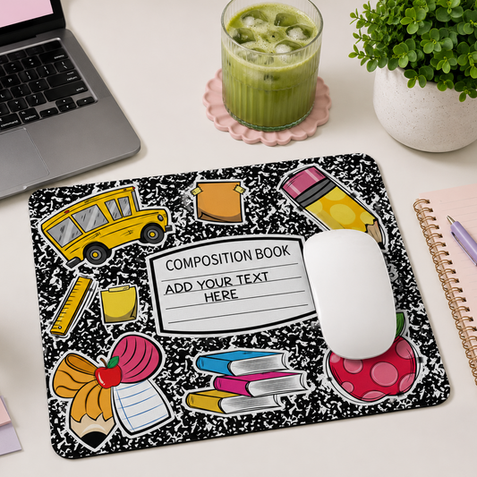 Custom composition notebook mousepad