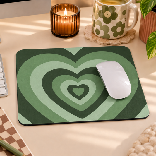 Retro heart mousepad
