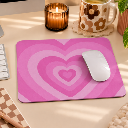 Retro heart mousepad