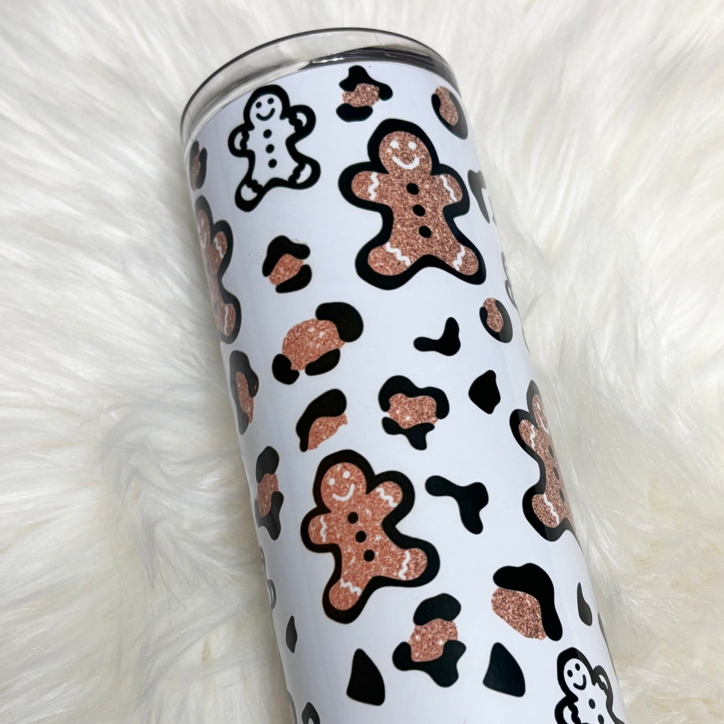 Leopard gingerbread 20oz tumbler