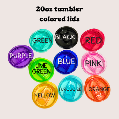 20oz tumbler colored lids