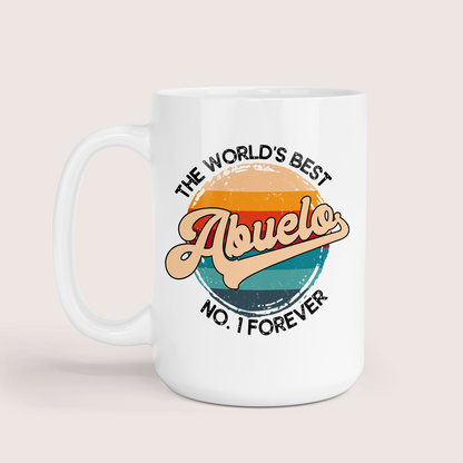 World's best collection retro mug | Dad, Papa, Grandpa & Abuelo 15oz Coffee Mug