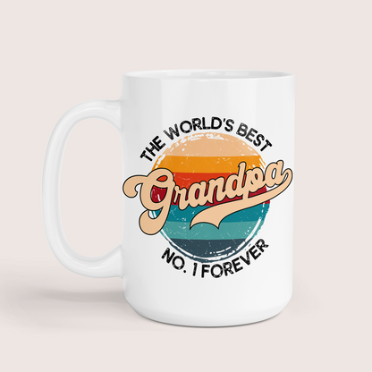 World's best collection retro mug | Dad, Papa, Grandpa & Abuelo 15oz Coffee Mug