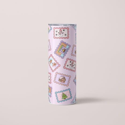 Christmas stamps 20oz tumbler