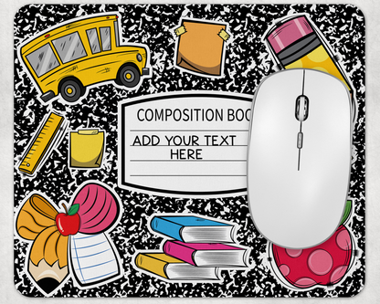 Custom composition notebook mousepad