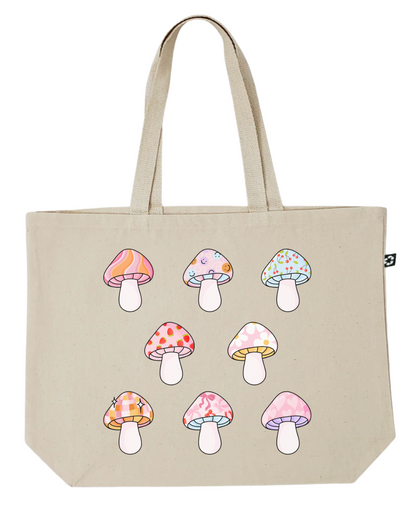 Groovy mushroom tote bag