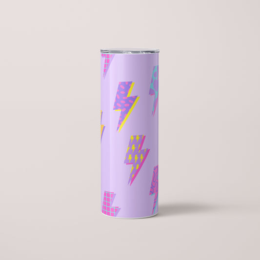 Lilac Geo Lightning - 20oz Skinny Tumbler