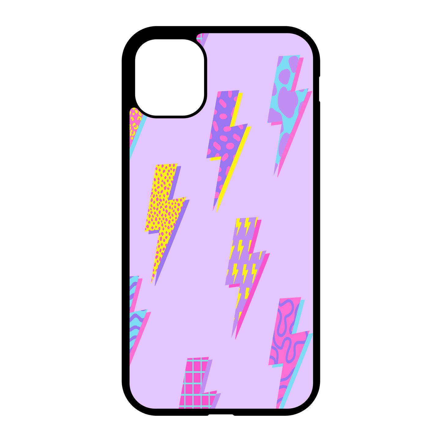 Lilac lightning iPhone case