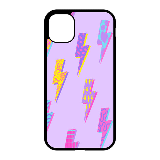 Lilac lightning iPhone case