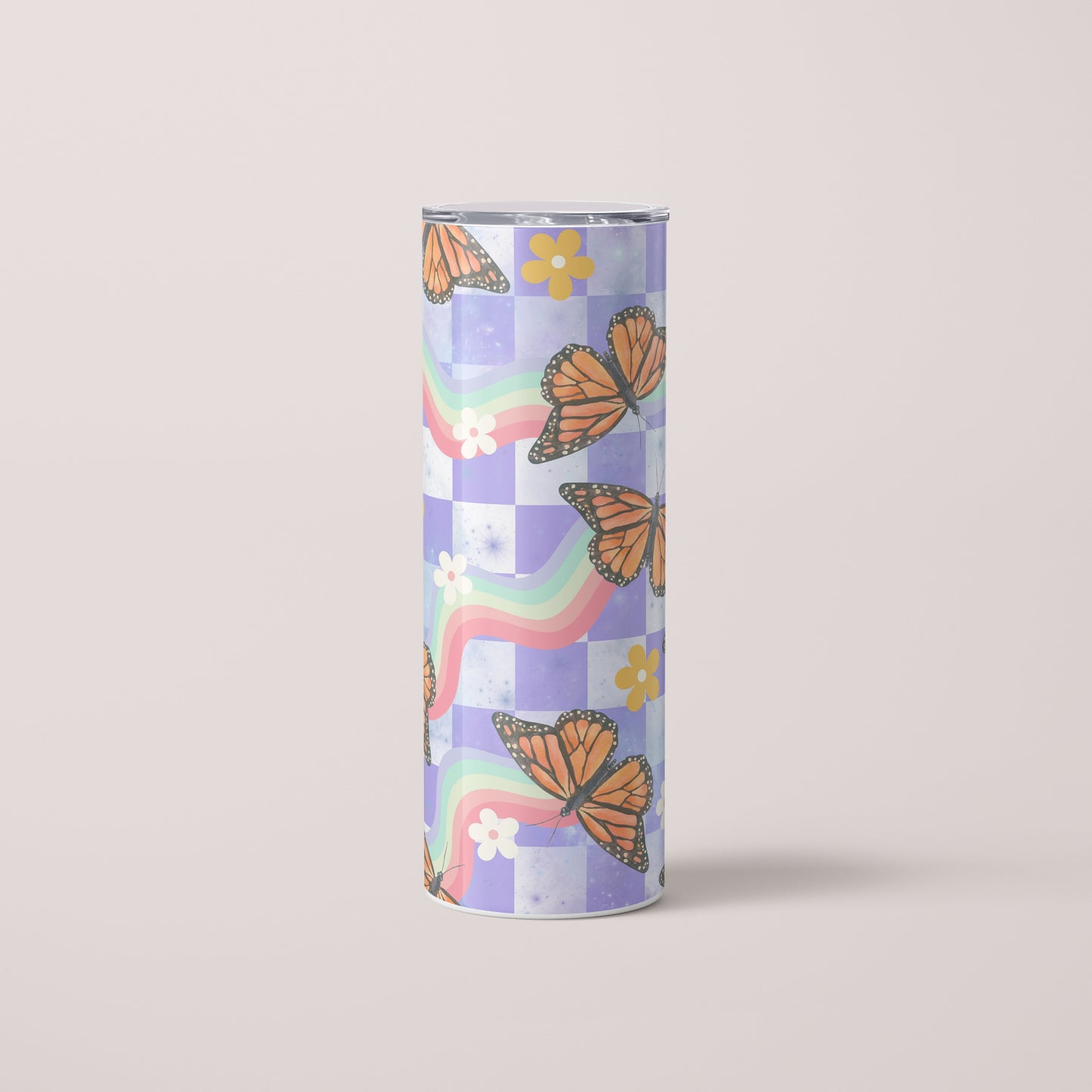 Groovy Monarch Butterfly - 20oz Skinny Tumbler