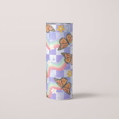 Groovy Monarch Butterfly - 20oz Skinny Tumbler