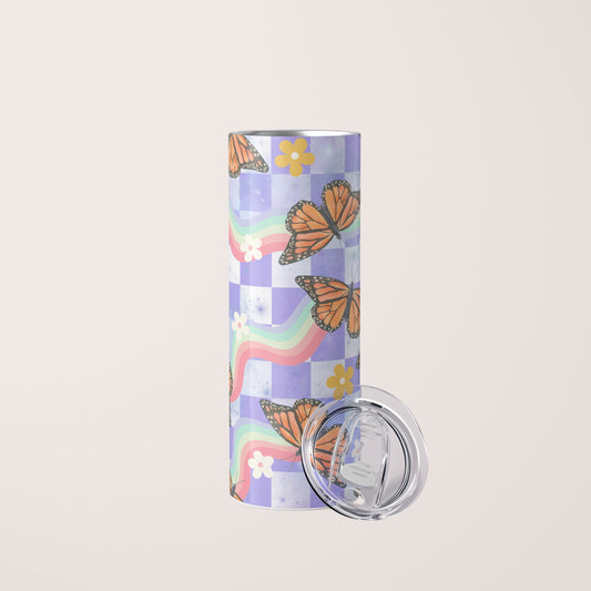 Groovy Monarch Butterfly - 20oz Skinny Tumbler