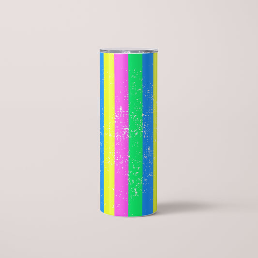 Neon Stripes - 20oz Skinny Tumbler