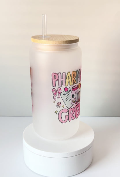 Pharmacy crew 16oz glass cup