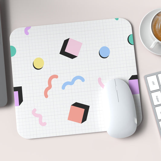 Retro grid mousepad