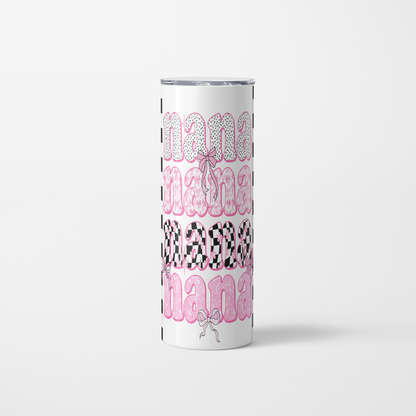Pink coquette Nana 20oz tumbler
