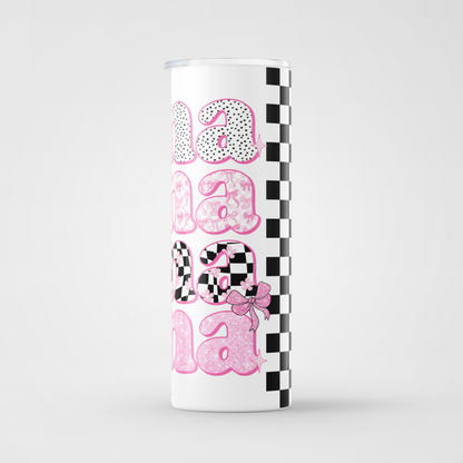 Pink coquette Nana 20oz tumbler
