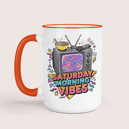 Saturday morning vibes mug